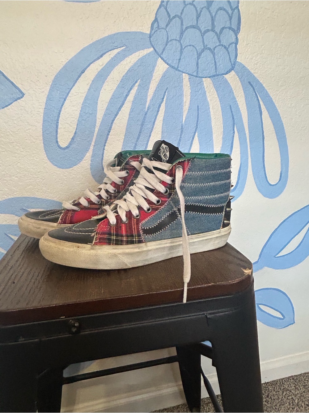 Vans Sk8-Hi Tartan Daze Patchwork Punk High Top Sneakers